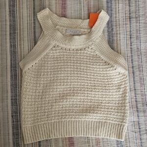 Sage Ivory Knit Sleeveless Top